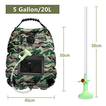 Carica l'immagine nel visualizzatore di Gallery, SANBLOGAN Borsa per Doccia Solare,Doccia Solare Campeggio,20L Tarnung