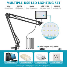 Carica l&#39;immagine nel visualizzatore di Gallery, Neewer Kit 2pz Video Luce LED a USB Dimmerabile 5600K e Morsetto da Tavolo &amp;...