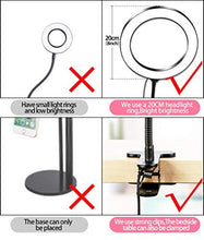 Carica l'immagine nel visualizzatore di Gallery, KLAS REMO Anello Luminoso LED 20cm Lampada Anulare Regolabile con 3...