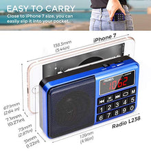Carica l&#39;immagine nel visualizzatore di Gallery, PRUNUS L-238SW Radio Portatile SW FM AM(MW) SD USB MP3 con Azzurro/Blu