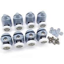 Carica l&#39;immagine nel visualizzatore di Gallery, YUANQIAN - Set di 8 rulli per box doccia da 25 mm, con guide pulegge