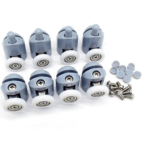 YUANQIAN - Set di 8 rulli per box doccia da 25 mm, con guide pulegge