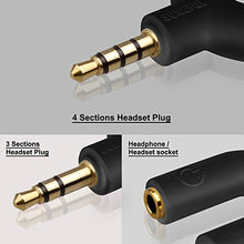 Carica l'immagine nel visualizzatore di Gallery, AFUNTA auricolare Audio Kit Stereo Splitter, Ferro di U splitter-Black - Ilgrandebazar