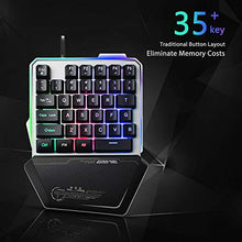 Carica l&#39;immagine nel visualizzatore di Gallery, Lexon tech Tastiera da Gioco USB a Una Mano G40, 35 Tasti cablati con G40