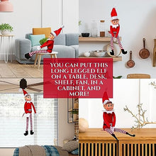 Carica l'immagine nel visualizzatore di Gallery, DONGQI Elves Behavin Badly 15 Pollici Rosso Gamba Lunga Corpo Morbido Vinile Viso Elfo con Cappello, Peluche Elfo (2 Pezzi)