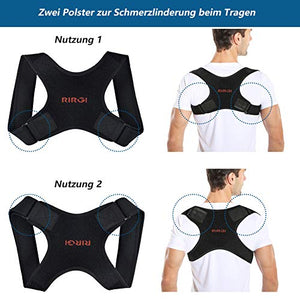 RIRGI Correttore di Postura Spalle Schiena Supporto, Fascia Traspirante L - Ilgrandebazar
