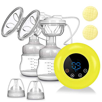 Tiralatte Elettrico, SUMGOTT Ricaricabile tiralatte doppio con 3 Yellow