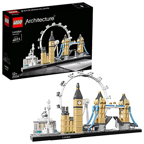LEGO 21034 Architecture Londra, con London Eye, Big Ben e Tower Bridge, Modellismo Monumenti, Set da Collezione, 12+ anni,Idea Regalo