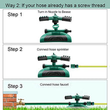 Carica l&#39;immagine nel visualizzatore di Gallery, Yokunat 360°3-Arm Sistema di irrigazione per Giardino Rotante con 2 farfalla