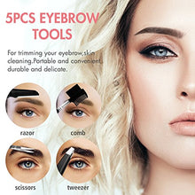 Carica l&#39;immagine nel visualizzatore di Gallery, GiBot Pinzette Sopracciglia, 5pcs Kit per la cura del sopracciglio in...