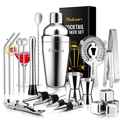 Baban set cocktail 22 pezzi,set professionale,Compreso 4 A:22pcs - Ilgrandebazar