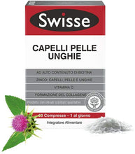 Carica l'immagine nel visualizzatore di Gallery, Swisse Integratore Capelli Pelle Unghie, Integratore Alimentare con Biotina, Zinco, Vitamina C, Ferro, Silicio ed estratto di Cardo mariano, 60 Compresse