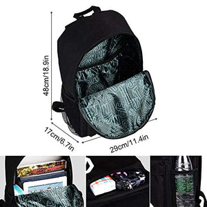 Zaino Impermeabile Borse scuola Zainetti per bambini Computer laptop PC Nero