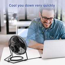 Carica l&#39;immagine nel visualizzatore di Gallery, EasyAcc Ventilatore USB, 6 Pollici Mini da Tavolo 6 Pollici, Nero