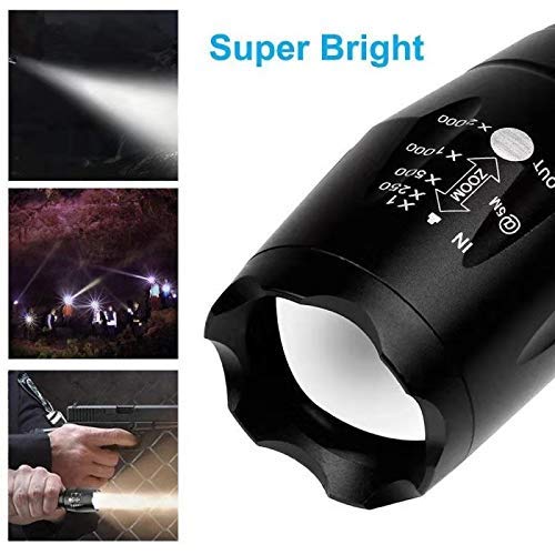 Torcia LED Ricaricabile Mini Portatile 2000LM - Zoomabile E Impermeabile Con Luce COB