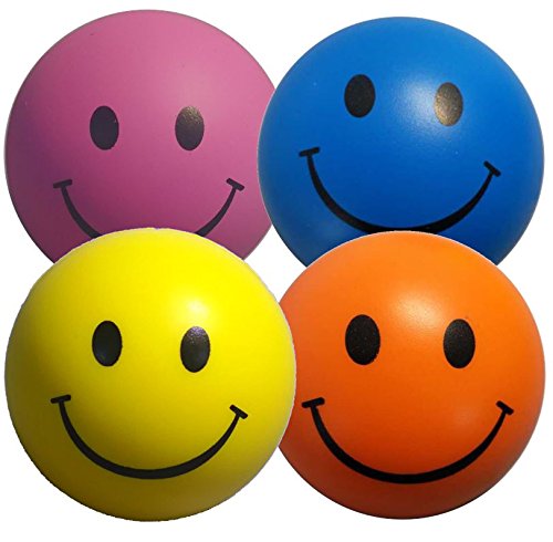 StressCHECK Pallina antistress di colori misti,giallo,rosa,blu,4 pezzi rosa