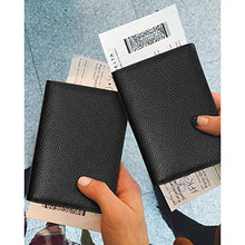 Carica l'immagine nel visualizzatore di Gallery, flintronic Porta Passaporto, Custodia Passaporto #7 Nero+2 Etichetta Bagaglio