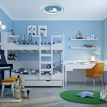 Carica l&#39;immagine nel visualizzatore di Gallery, Plafoniera Led Moderna Dimmerabile con Telecomando, Lampada Soffitto 36W Blu