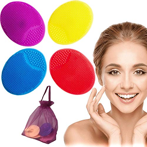 Spazzola Pulizia Viso 4x Esfoliante Pelle Sensibile Omaggio Sacchetto Scrub... - Ilgrandebazar
