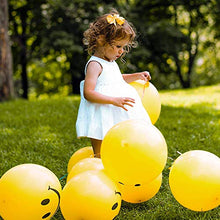 Carica l'immagine nel visualizzatore di Gallery, Goushy 100pcs Palloncini Colorati Emoji Emoticon per Compleanni Festa giallo - Ilgrandebazar