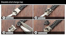 Carica l&#39;immagine nel visualizzatore di Gallery, Jstyle Gioielli Bracciali Cuoio del&#39;acciaio Inossidabile da Uomo Lunghezza... - Ilgrandebazar