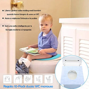 Riduttore WC per bambini Viaggia portatile Pieghevole Riutilizzabili verde - Ilgrandebazar