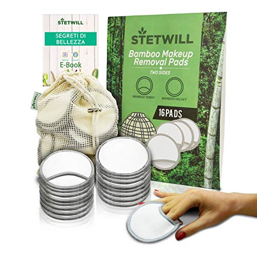 Dischetti Struccanti Lavabili in Bambù | Pulizia Scrub Viso | Dischetti... - Ilgrandebazar