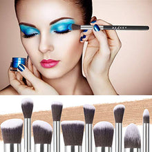 Carica l&#39;immagine nel visualizzatore di Gallery, BEAKEY set di pennelli trucco Premium synthetic Kabuki nero-argento