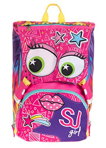 Zaino Estensibile Big, Facce da SJ, 28 Lt, Rosa, Sdoppiabile, Scuola & Tempo...