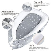 Carica l&#39;immagine nel visualizzatore di Gallery, Luchild Baby Nest Riduttore Per Letto Culla Sacco Nanna Punto tondo grigio - Ilgrandebazar