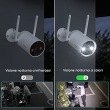Carica l'immagine nel visualizzatore di Gallery, BOIFUN 2K Telecamera Wi-Fi Senza Fili da Esterno, Sicurezza Sorveglianza con Batteria, Rilevamento del Movimento Umano, Visione Notturna a Colori, Allarme Suono e Luce, Area Di Allarme Personalizzata