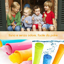 Carica l'immagine nel visualizzatore di Gallery, Icnow Stampi Ghiaccioli, 9 per Gelato con 5 in Silicone,con...