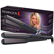 Carica l&#39;immagine nel visualizzatore di Gallery, Remington Piastra per capelli, Larga, ideale capelli lunghi e folti, blocco temperatura, Display digitale, 150-230°C, piastre oscillanti, Rivestimento in ceramica Ultra, S5525