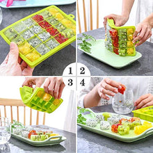 Carica l'immagine nel visualizzatore di Gallery, JIALING Ice Cube Tray,Stampo Ghiaccio Silicone con Coperchio, 3 Pezzi Stampo...