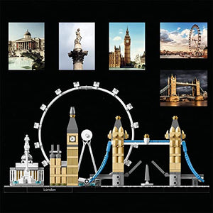 LEGO 21034 Architecture Londra, con London Eye, Big Ben e Tower Bridge, Modellismo Monumenti, Set da Collezione, 12+ anni,Idea Regalo