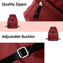 Carica l&#39;immagine nel visualizzatore di Gallery, Risefit - Borsa con coulisse in polietilene, impermeabile, da Burgundy
