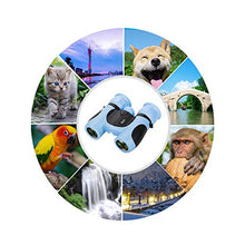 Carica l&#39;immagine nel visualizzatore di Gallery, Fujunkang - Binocolo compatto 8 x 21, per bambini e adulti, Celeste.