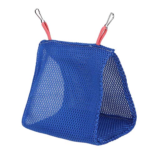 Amaca per Uccelli, Nido di Pappagallo in Rete Traspirante Estiva, Letto Blu