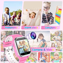 Carica l&#39;immagine nel visualizzatore di Gallery, QIASZHF Smartwatch per Bambini con 26 Giochi, Musica Orologio Telefono per Ragazzo e Ragazza, Contapassi Calorie, Fotocamera, Video, Sveglia, SOS, Torcia, Orologio Digitale Bambino 2-13 Anni Regalo