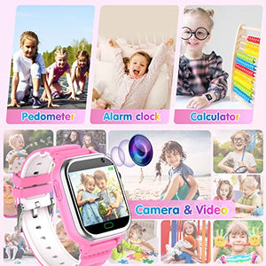 QIASZHF Smartwatch per Bambini con 26 Giochi, Musica Orologio Telefono per Ragazzo e Ragazza, Contapassi Calorie, Fotocamera, Video, Sveglia, SOS, Torcia, Orologio Digitale Bambino 2-13 Anni Regalo