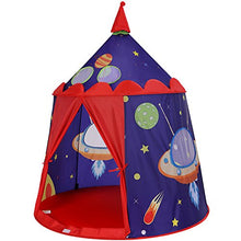 Carica l&#39;immagine nel visualizzatore di Gallery, SONGMICS Tenda da Gioco Castello con Astronavi per Ragazzi e Bambini, rosso - Ilgrandebazar