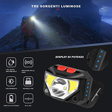 Carica l'immagine nel visualizzatore di Gallery, SUVOM Lampada Frontale LED USB Ricaricabile,2 Pezzi Lampade da Testa Ultra...
