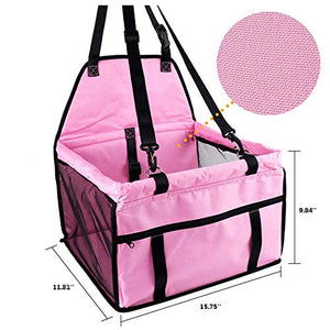 PETEMOO Seggiolino Auto per Cani da Compagnia, rosa-A - Ilgrandebazar