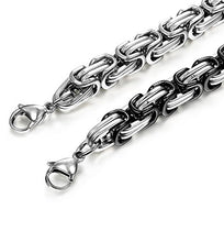 Carica l&#39;immagine nel visualizzatore di Gallery, sailimue 2 Pezzi Gioielli in Acciaio Inossidabile e Bracciale Uomo Donna...