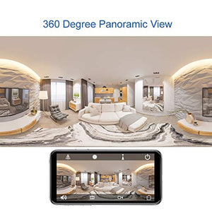 Jennov - Telecamera di sicurezza wireless 5MP Cam Panoramica A 360 Gradi.