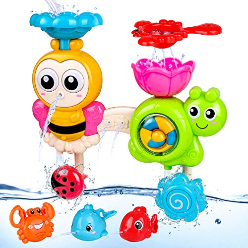 BBLIKE Giochi Piscina Bambini 5 Pezzi, Bagnetto Neonato con Stazione...