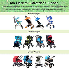 Carica l&#39;immagine nel visualizzatore di Gallery, Zanzariera universale per passeggino, con elastico e chiusura lampo, extra...