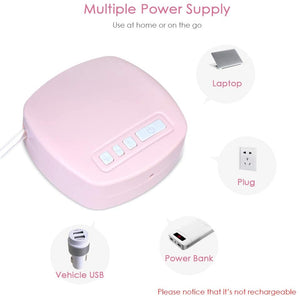 Decdeal - Tiralatte Elettrico Ricaricabile con Cuscino Massaggiatore per L'Allattamento al Seno, Senza BPA, Rosa (Singolo)