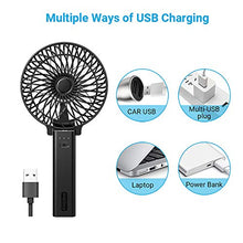 Carica l&#39;immagine nel visualizzatore di Gallery, EasyAcc Mini Ventilatore Portatile USB, 3350mAh Batteria 3350mah, Nero