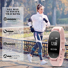 Carica l&#39;immagine nel visualizzatore di Gallery, WOWGO Fitness Tracker Donna Cardiofrequenzimetri Conta Passi IP67 Oro rosa